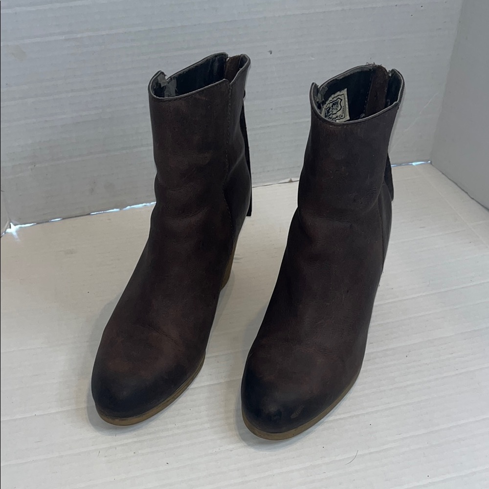 Denim & supply, Ralph Lauren-8-brown-Mariela leather, block heel, zip ankle boot